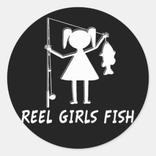 STICKER ROND REEL FILLES POISSON !