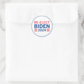Sticker Rond Réélire Biden 2024 (Sac)