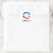 Sticker Rond Réélisez Obama 2012 (Sac)
