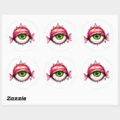 Sticker Rond refaire l'oeil (Feuille)