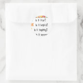 Sticker Rond Réfléchissez avant de parler (Sac)