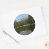 Sticker Rond Reflet du lac de Yosemite (Enveloppe)