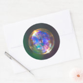 Sticker Rond Réflexion de bulle flottante (Enveloppe)