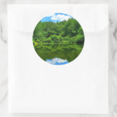 Sticker Rond Réflexion de l'étang (Sac)