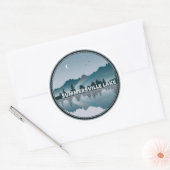 Sticker Rond Réflexion de Summersville Lake West Virginia (Enveloppe)