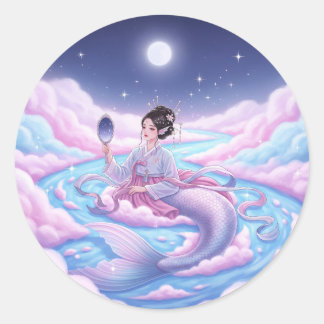 Sticker Rond Réflexion du clair de lune