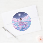 Sticker Rond Réflexion du clair de lune (Enveloppe)