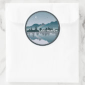 Sticker Rond Réflexion du lac Marion en Caroline du Sud (Sac)