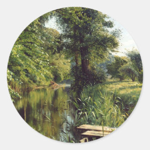 Sticker Rond Réflexion du printemps par Peder Mork Monsted