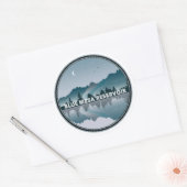 Sticker Rond Réflexion du réservoir Blue Mesa au Colorado (Enveloppe)