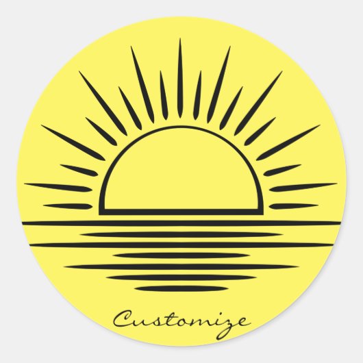 Sticker Rond Réflexion Sunrise/Sunset Thunder_Cove (Devant)