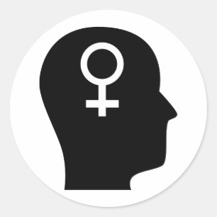 Sticker Rond Réflexion sur le féminisme