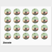 Sticker Rond Réflexion Tranquille - (Feuille)