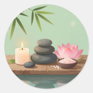 Sticker Rond Réflexion Tranquille -