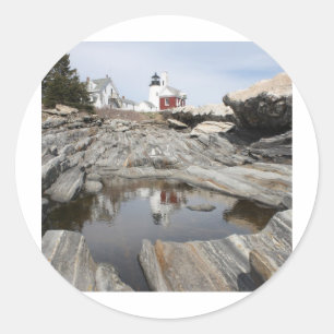 Sticker Rond Réflexions de Pemaquid 1