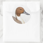 Sticker Rond Réflexions d'un canard à ongles du Nord (Sac)