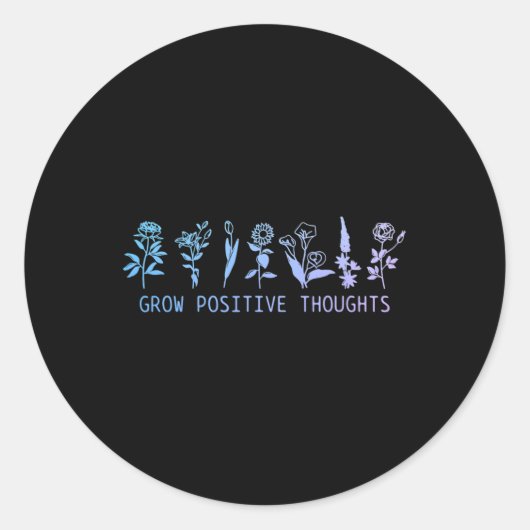 Sticker Rond Réflexions positives Santé mentale Sensibilisation (Devant)