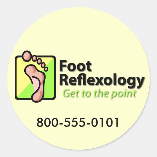 Sticker Rond Réflexologie des pieds (Devant)