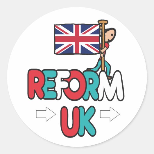Sticker Rond Réforme UK (Devant)