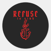 Sticker Rond Refus De Consommer La Dépression Sensibilisation À (Devant)