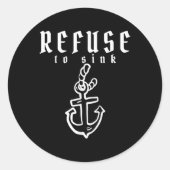 Sticker Rond Refus De Consommer La Dépression Sensibilisation À (Devant)