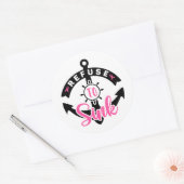 Sticker Rond Refuse To Sink Breast Cancer Awareness (Enveloppe)