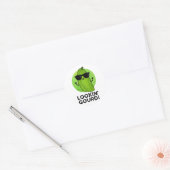 Sticker Rond Regard Gourd Funny Cool Veggie Pun (Enveloppe)