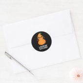 Sticker Rond Regard Gourd Funny Veggie Pun Dark BG (Enveloppe)