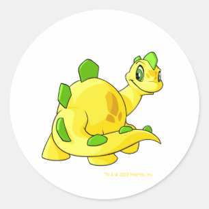 Sticker Rond Regarder Chomby jaune