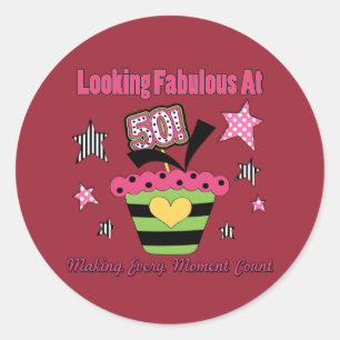 Sticker Rond Regarder fabuleux 50