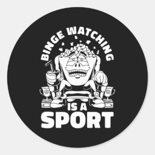 Sticker Rond Regarder les programmes de télévision Afficher les