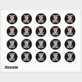 Sticker Rond Regarder plus de femmes Sketll 3 (Feuille)