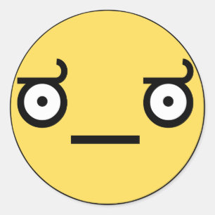 Sticker Rond Regardez de l'autocollant de désapprobation