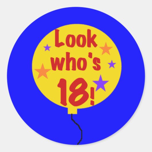 Sticker Rond Regardez qui a 18 ans (Devant)