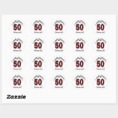 Sticker Rond Regardez qui a 50 ans | 50e anniversaire (Feuille)