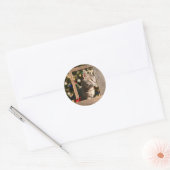 Sticker Rond Regards pour Père Noël (Enveloppe)