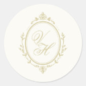 Sticker Rond Regency Garden Vintage Classic Romantic Wedding (Devant)