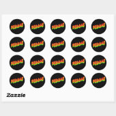 Sticker Rond Reggae (Feuille)