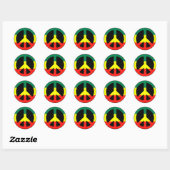 Sticker Rond Reggae (Feuille)