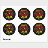 Sticker Rond Reggae design with positive quotes and reggae flag (Feuille)