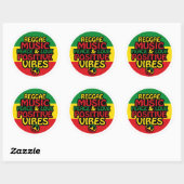 Sticker Rond Reggae design with positive quotes and reggae flag (Feuille)