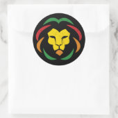 Sticker Rond Reggae Lion Tattoo JunetDix Blackity Black (Sac)