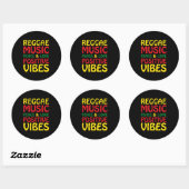 Sticker Rond Reggae Music with positive sayings (Feuille)