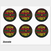 Sticker Rond Reggae Music with positive sayings and quotes (Feuille)