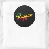 Sticker Rond Reggae Music with reggae flag colors (Sac)