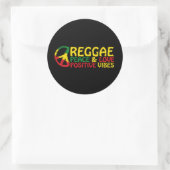 Sticker Rond Reggae Musique avec citations positives (Sac)