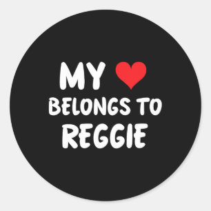 Sticker Rond Reggie - Mon cœur appartient à Reggie - Amour