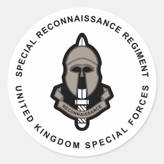 Sticker Rond Régiment de reconnaissance spéciale (Devant)