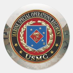Sticker Rond Régiment d'opérations spéciales marines (MSOR) [3D