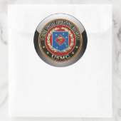 Sticker Rond Régiment d'opérations spéciales marines (MSOR) [3D (Sac)